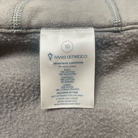 Ivivva Girls Size 10 Gray Pink Full Zip Scuba Hoodie SweatshirtâJacketâCoat - Picture 6 of 13